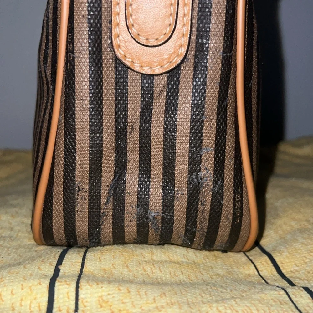 Fendi Brown and Black Striped Satchel - Picture 7 of 16